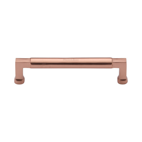 This is an image of a Heritage Brass - Cabinet Pull Bauhaus Design 152mm CTC Satin Rose Gold Finish, c0312-152-srg that is available to order from T.H Wiggans Ironmongery in Kendal.
