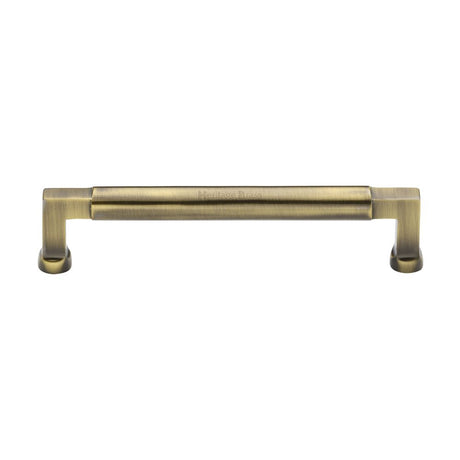 This is an image of a Heritage Brass - Cabinet Pull Bauhaus Design 160mm CTC Antique Brass Finish, c0312-160-at that is available to order from T.H Wiggans Ironmongery in Kendal.