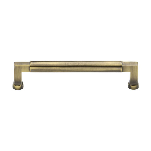 This is an image of a Heritage Brass - Cabinet Pull Bauhaus Design 160mm CTC Antique Brass Finish, c0312-160-at that is available to order from T.H Wiggans Ironmongery in Kendal.