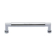 This is an image of a Heritage Brass - Cabinet Pull Bauhaus Design 160mm CTC Polished Chrome Finish, c0312-160-pc that is available to order from T.H Wiggans Ironmongery in Kendal.
