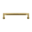 This is an image of a Heritage Brass - Cabinet Pull Bauhaus Design 160mm CTC Satin Brass Finish, c0312-160-sb that is available to order from T.H Wiggans Ironmongery in Kendal.