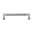This is an image of a Heritage Brass - Cabinet Pull Bauhaus Design 160mm CTC Satin Nickel Finish, c0312-160-sn that is available to order from T.H Wiggans Ironmongery in Kendal.