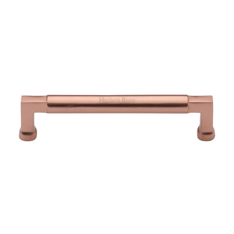 This is an image of a Heritage Brass - Cabinet Pull Bauhaus Design 160mm CTC Satin Rose Gold Finish, c0312-160-srg that is available to order from T.H Wiggans Ironmongery in Kendal.