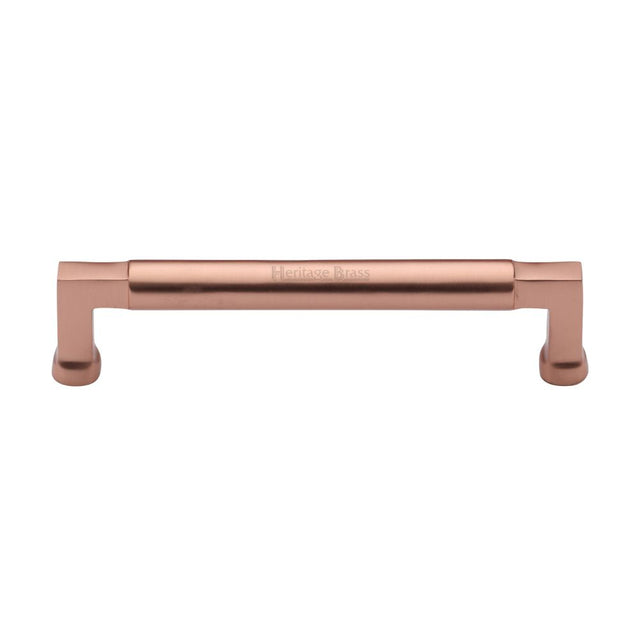 This is an image of a Heritage Brass - Cabinet Pull Bauhaus Design 160mm CTC Satin Rose Gold Finish, c0312-160-srg that is available to order from T.H Wiggans Ironmongery in Kendal.