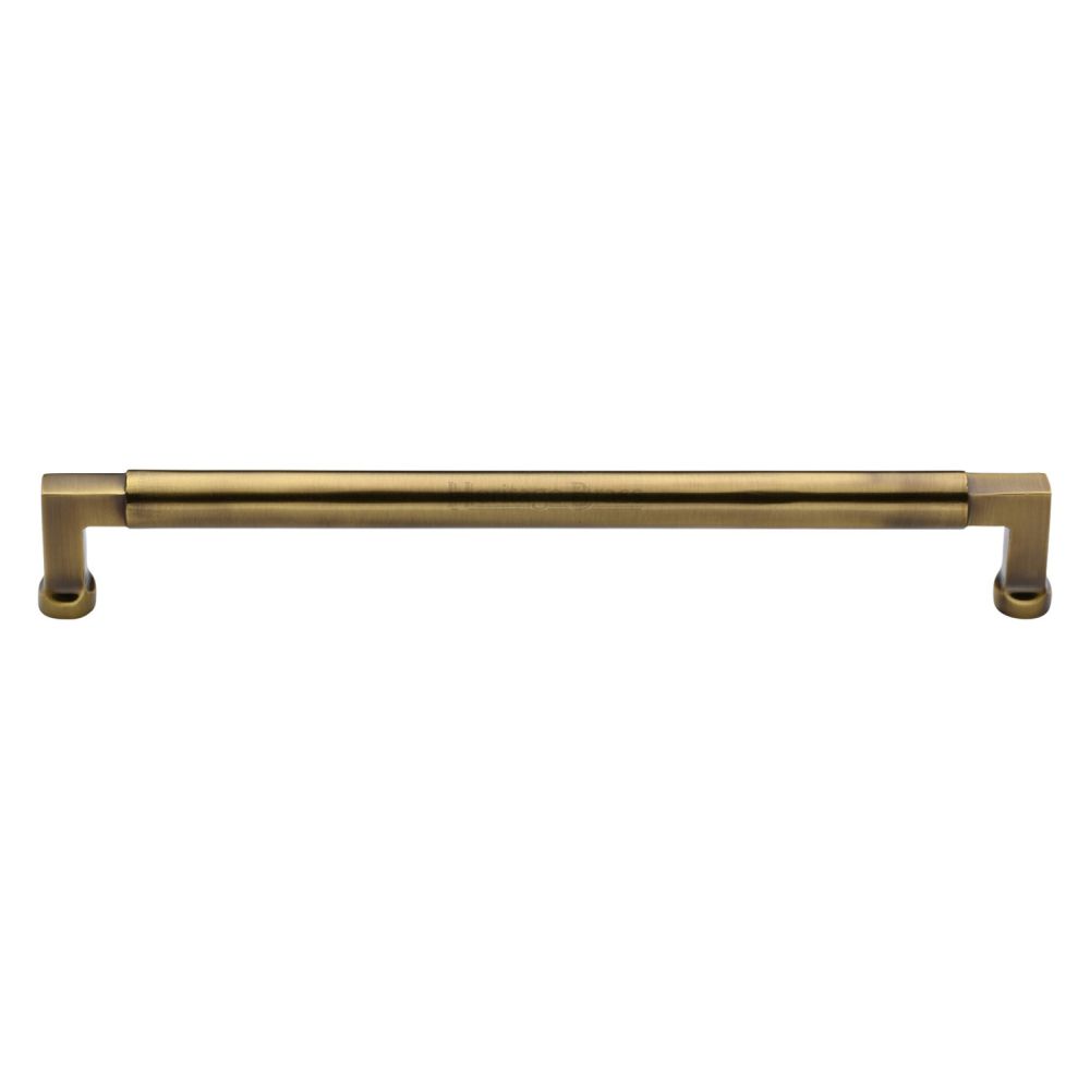 This is an image of a Heritage Brass - Cabinet Pull Bauhaus Design 203mm CTC Antique Brass Finish, c0312-203-at that is available to order from T.H Wiggans Ironmongery in Kendal.