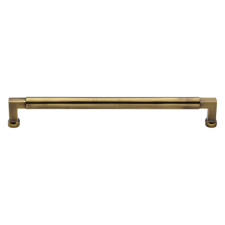 This is an image of a Heritage Brass - Cabinet Pull Bauhaus Design 203mm CTC Antique Brass Finish, c0312-203-at that is available to order from T.H Wiggans Ironmongery in Kendal.