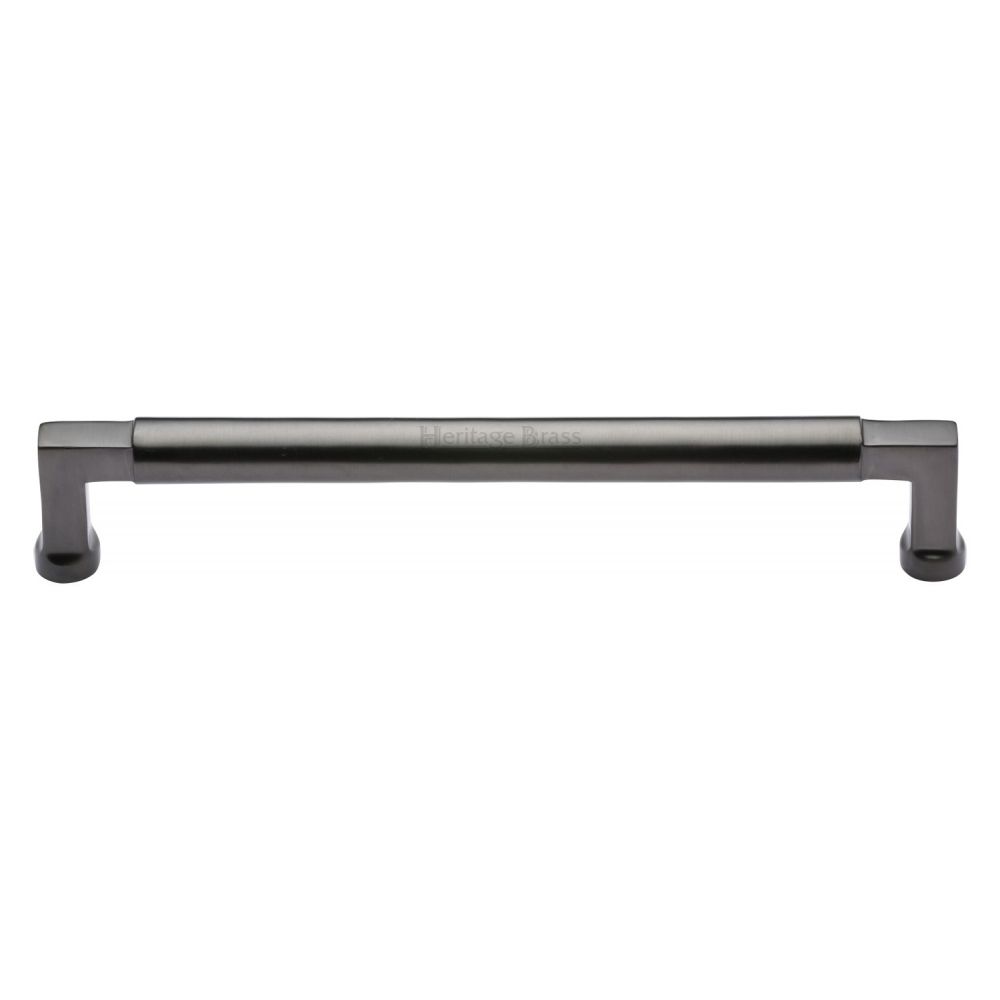 This is an image of a Heritage Brass - Cabinet Pull Bauhaus Design 203mm CTC Matt Bronze Finish, c0312-203-mb that is available to order from T.H Wiggans Ironmongery in Kendal.