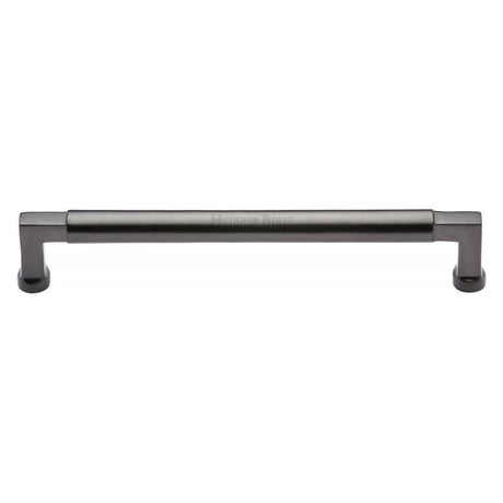 This is an image of a Heritage Brass - Cabinet Pull Bauhaus Design 203mm CTC Matt Bronze Finish, c0312-203-mb that is available to order from T.H Wiggans Ironmongery in Kendal.