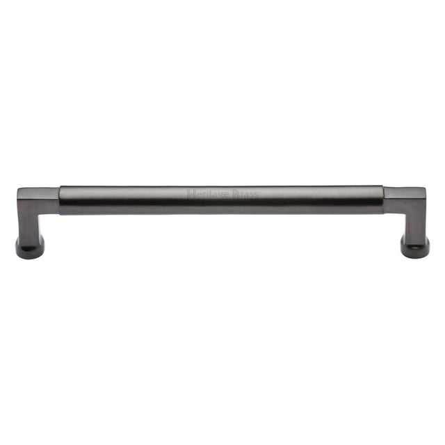 This is an image of a Heritage Brass - Cabinet Pull Bauhaus Design 203mm CTC Matt Bronze Finish, c0312-203-mb that is available to order from T.H Wiggans Ironmongery in Kendal.
