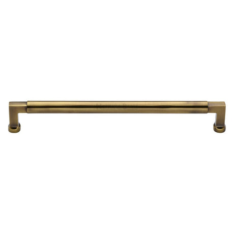 This is an image of a Heritage Brass - Cabinet Pull Bauhaus Design 254mm CTC Antique Brass Finish, c0312-254-at that is available to order from T.H Wiggans Ironmongery in Kendal.