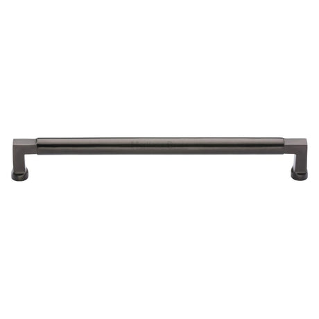 This is an image of a Heritage Brass - Cabinet Pull Bauhaus Design 254mm CTC Matt Bronze Finish, c0312-254-mb that is available to order from T.H Wiggans Ironmongery in Kendal.