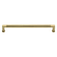 This is an image of a Heritage Brass - Cabinet Pull Bauhaus Design 254mm CTC Polished Brass Finish, c0312-254-pb that is available to order from T.H Wiggans Ironmongery in Kendal.