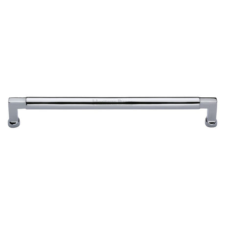 This is an image of a Heritage Brass - Cabinet Pull Bauhaus Design 254mm CTC Polished Chrome Finish, c0312-254-pc that is available to order from T.H Wiggans Ironmongery in Kendal.