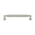 This is an image of a Heritage Brass - Cabinet Pull Bauhaus Round Design 152mm CTC Polished Nickel Finish, c0319-152-pnf that is available to order from T.H Wiggans Ironmongery in Kendal.