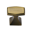 This is an image of a Heritage Brass - Cabinet Knob Deco Design 32mm Antique Brass Finish, c0333-32-at that is available to order from T.H Wiggans Ironmongery in Kendal.