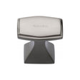 This is an image of a Heritage Brass - Cabinet Knob Deco Design 32mm Satin Nickel Finish, c0333-32-sn that is available to order from T.H Wiggans Ironmongery in Kendal.