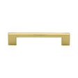 This is an image of a Heritage Brass - Cabinet Pull Metro Design 128mm CTC Polished Brass Finish, c0337-128-pb that is available to order from T.H Wiggans Ironmongery in Kendal.