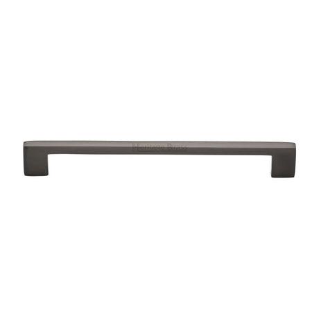 This is an image of a Heritage Brass - Cabinet Pull Metro Design 192mm CTC Matt Bronze Finish, c0337-192-mb that is available to order from T.H Wiggans Ironmongery in Kendal.