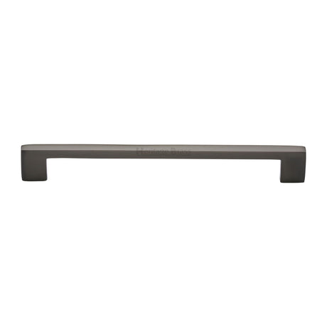 This is an image of a Heritage Brass - Cabinet Pull Metro Design 203mm CTC Matt Bronze Finish, c0337-203-mb that is available to order from T.H Wiggans Ironmongery in Kendal.