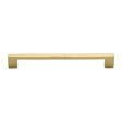 This is an image of a Heritage Brass - Cabinet Pull Metro Design 203mm Polished Brass finish, c0337-203-pb that is available to order from T.H Wiggans Ironmongery in Kendal.