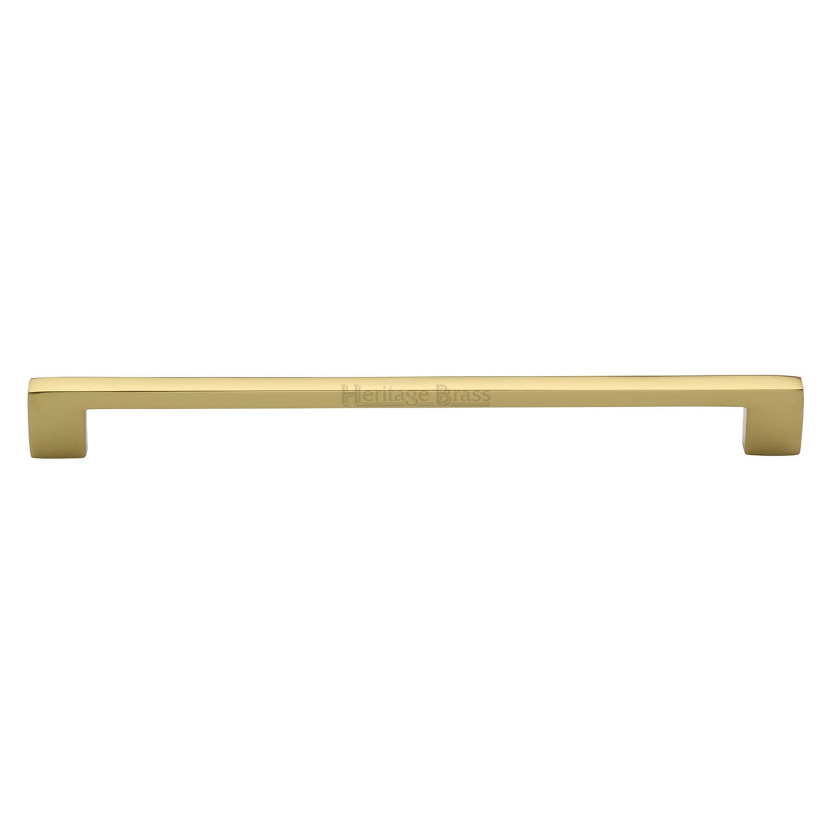 This is an image of a Heritage Brass - Cabinet Pull Metro Design 254mm Polished Brass finish, c0337-254-pb that is available to order from T.H Wiggans Ironmongery in Kendal.