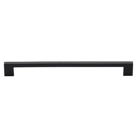 This is an image of a Heritage Brass - Cabinet Pull Metro Design 256mm CTC Matt Black Finish, c0337-256-bkmt that is available to order from T.H Wiggans Ironmongery in Kendal.