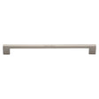 This is an image of a Heritage Brass - Cabinet Pull Metro Design 256mm CTC Satin Nickel Finish, c0337-256-sn that is available to order from T.H Wiggans Ironmongery in Kendal.