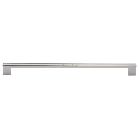 This is an image of a Heritage Brass - Cabinet Pull Metro Design 320mm CTC Polished Nickel Finish, c0337-320-pnf that is available to order from T.H Wiggans Ironmongery in Kendal.