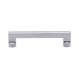This is an image of a Heritage Brass - Cabinet Pull Apollo Design 128mm CTC Polished Chrome Finish, c0345-128-pc that is available to order from T.H Wiggans Ironmongery in Kendal.