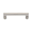 This is an image of a Heritage Brass - Cabinet Pull Apollo Design 128mm CTC Polished Nickel Finish, c0345-128-pnf that is available to order from T.H Wiggans Ironmongery in Kendal.