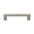 This is an image of a Heritage Brass - Cabinet Pull Apollo Design 128mm CTC Satin Nickel Finish, c0345-128-sn that is available to order from T.H Wiggans Ironmongery in Kendal.