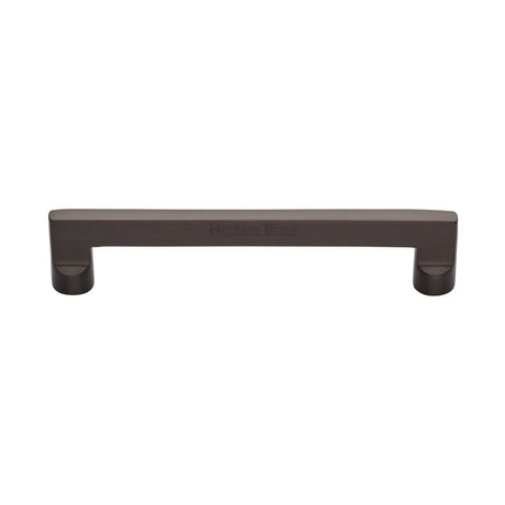 This is an image of a Heritage Brass - Cabinet Pull Apollo Design 160mm CTC Matt Bronze Finish, c0345-160-mb that is available to order from T.H Wiggans Ironmongery in Kendal.