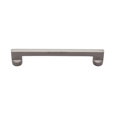 This is an image of a Heritage Brass - Cabinet Pull Apollo Design 160mm CTC Satin Nickel Finish, c0345-160-sn that is available to order from T.H Wiggans Ironmongery in Kendal.