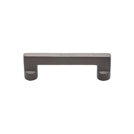 This is an image of a Heritage Brass - Cabinet Pull Apollo Design 96mm CTC Matt Bronze Finish, c0345-96-mb that is available to order from T.H Wiggans Ironmongery in Kendal.