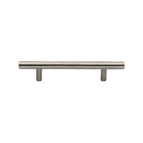 This is an image of a Heritage Brass - Cabinet Pull T-Bar Design 101mm CTC Satin Nickel Finish, c0361-101-sn that is available to order from T.H Wiggans Ironmongery in Kendal.