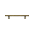 This is an image of a Heritage Brass - Cabinet Pull T-Bar Design 128mm CTC Antique Brass Finish, c0361-128-at that is available to order from T.H Wiggans Ironmongery in Kendal.