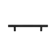 This is an image of a Heritage Brass - Cabinet Pull T-Bar Design 128mm CTC Matt Black Finish, c0361-128-bkmt that is available to order from T.H Wiggans Ironmongery in Kendal.
