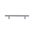 This is an image of a Heritage Brass - Cabinet Pull T-Bar Design 128mm CTC Polished Chrome Finish, c0361-128-pc that is available to order from T.H Wiggans Ironmongery in Kendal.