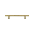 This is an image of a Heritage Brass - Cabinet Pull T-Bar Design 128mm CTC Satin Brass Finish, c0361-128-sb that is available to order from T.H Wiggans Ironmongery in Kendal.