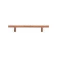 This is an image of a Heritage Brass - Cabinet Pull T-Bar Design 128mm CTC Satin Rose Gold Finish, c0361-128-srg that is available to order from T.H Wiggans Ironmongery in Kendal.