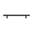 This is an image of a Heritage Brass - Cabinet Pull T-Bar Design 160mm CTC Matt Black Finish, c0361-160-bkmt that is available to order from T.H Wiggans Ironmongery in Kendal.