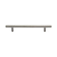 This is an image of a Heritage Brass - Cabinet Pull T-Bar Design 160mm CTC Satin Nickel Finish, c0361-160-sn that is available to order from T.H Wiggans Ironmongery in Kendal.