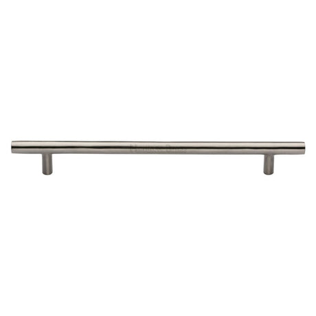 This is an image of a Heritage Brass - Cabinet Pull T-Bar Design 203mm CTC Satin Nickel Finish, c0361-203-sn that is available to order from T.H Wiggans Ironmongery in Kendal.