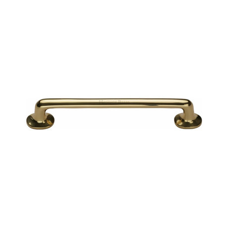 This is an image of a Heritage Brass - Heritage Cabinet Pull Traditional Design 152mm CTC Polished Brass F, c0376-152-pb that is available to order from T.H Wiggans Ironmongery in Kendal.