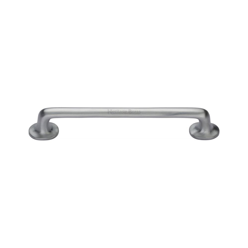 This is an image of a Heritage Brass - Heritage Cabinet Pull Traditional Design 152mm CTC Satin Chrome, c0376-152-sc that is available to order from T.H Wiggans Ironmongery in Kendal.