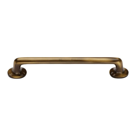 This is an image of a Heritage Brass - Cabinet Pull Traditional Design 203mm CTC Antique Brass Finish, c0376-203-at that is available to order from T.H Wiggans Ironmongery in Kendal.