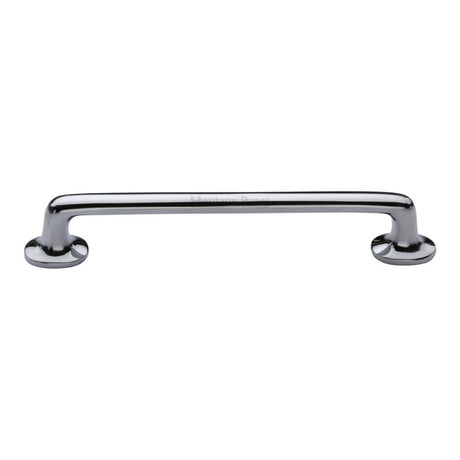 This is an image of a Heritage Brass - Cabinet Pull Traditional Design 203mm CTC Polished Chrome Finish, c0376-203-pc that is available to order from T.H Wiggans Ironmongery in Kendal.