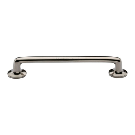 This is an image of a Heritage Brass - Cabinet Pull Traditional Design 203mm CTC Polished Nickel Finish, c0376-203-pnf that is available to order from T.H Wiggans Ironmongery in Kendal.