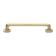 This is an image of a Heritage Brass - Cabinet Pull Traditional Design 203mm CTC Satin Brass Finish, c0376-203-sb that is available to order from T.H Wiggans Ironmongery in Kendal.