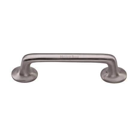 This is an image of a Heritage Brass - Cabinet Pull Traditional Design 203mm CTC Satin Nickel Finish, c0376-203-sn that is available to order from T.H Wiggans Ironmongery in Kendal.